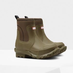HUNTER x Stella McCartney Green Rubber Rain Boots